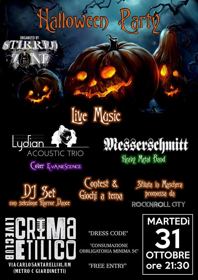 Halloween party con i Messerschmitt al Croma Etilico – 31 ottobre 2017