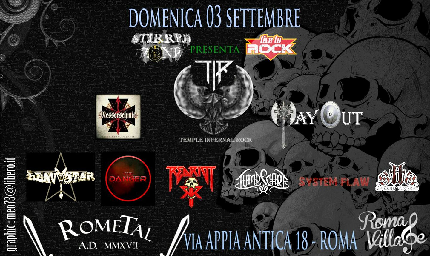 RoMetal Fest 2017 – Roma Village – Domenica 3 settembre 2017